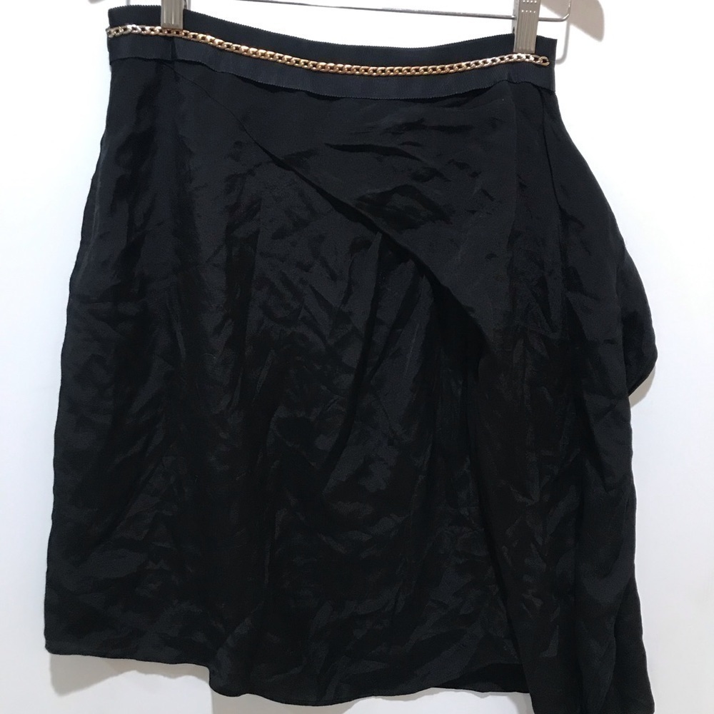 Eryn Brinie Sz M Black asymmetric skirt A-line